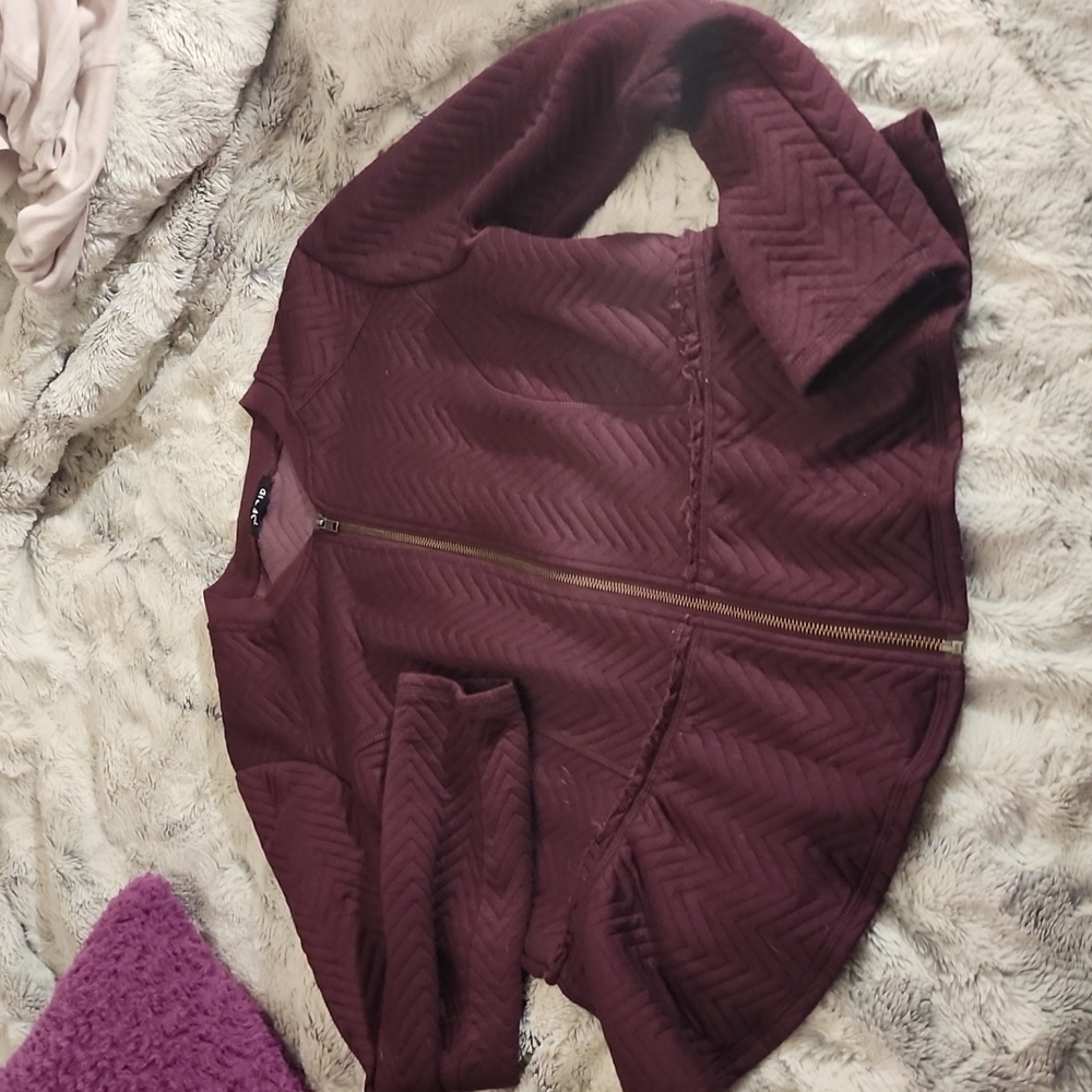 Torrid maroon peplum jacket
